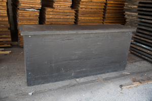 Black wooden bar